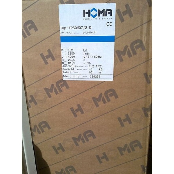 Коробка от погружного фекального насоса HOMA TP50M