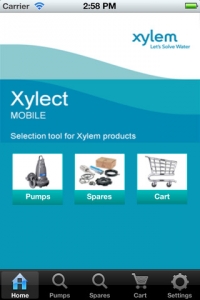 Xylem launches запускает новый продукт Xylect Mobile: подбор насосов по мобильному телефону